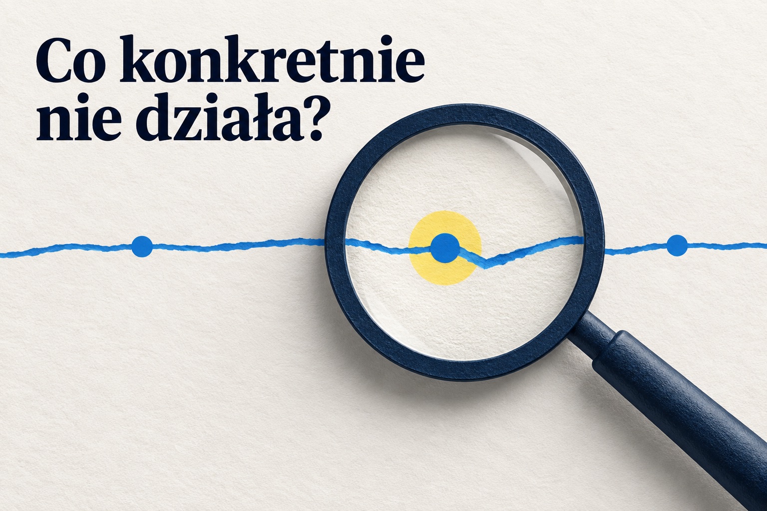 Co konkretnie nie działa? Lupa powiększająca jeden fragment niebieskiej linii.